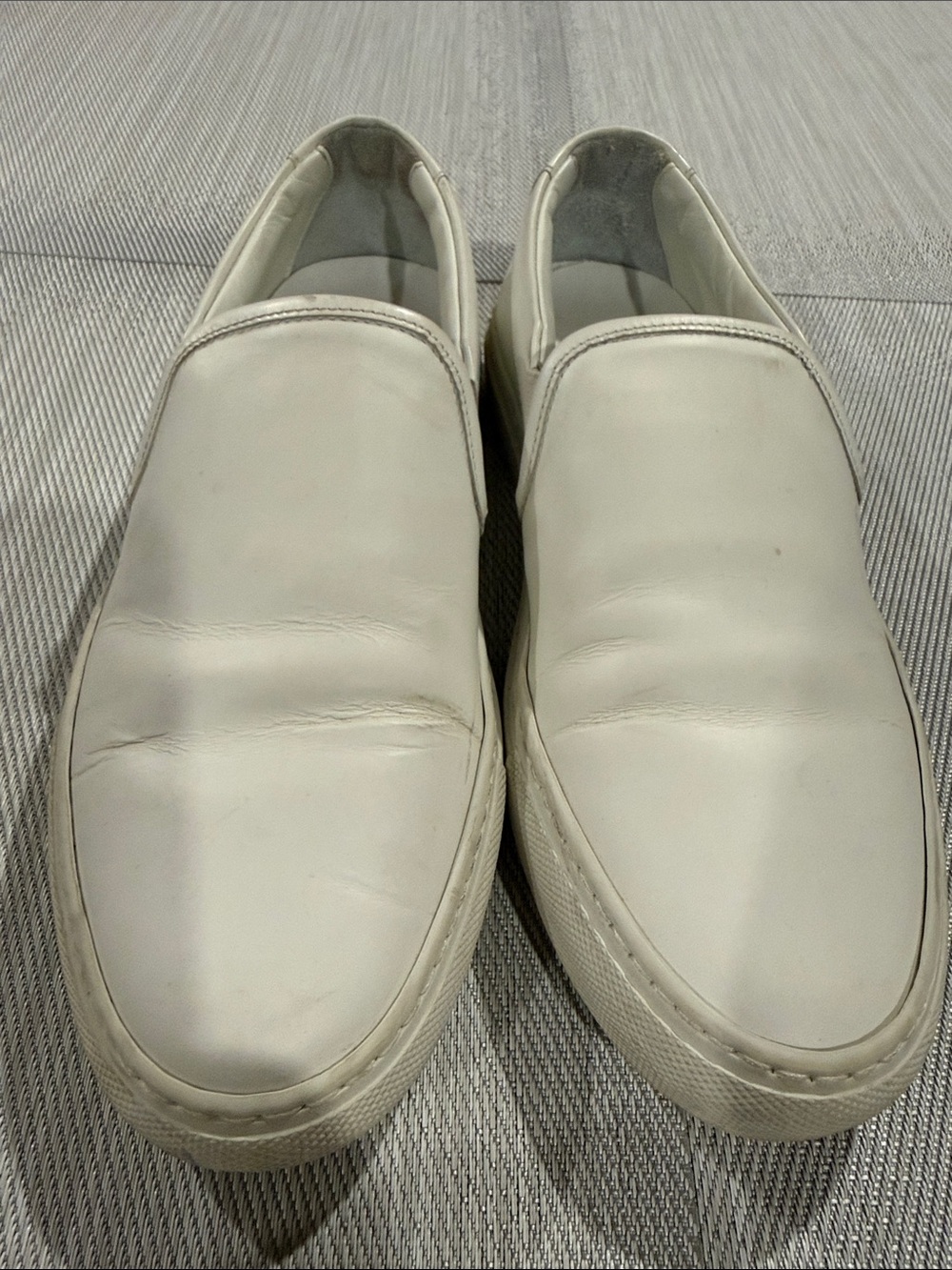 Common Projects 3770 White Leather Slip-On Sneakers EU 38 US 7.5 8 Italy
